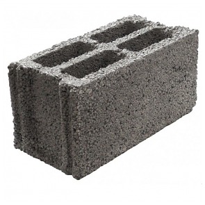 Строительный блок керамзитобетонный 4-х пустотный стеновой | 390х190х188 | М50 | Калита