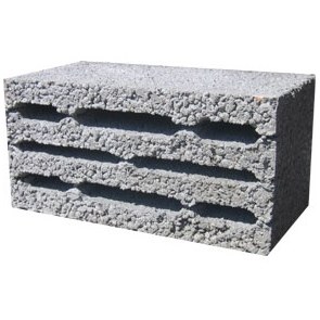 Строительный блок керамзитобетонный стеновой (К8л) | 390х190х188 | ГС-Блок