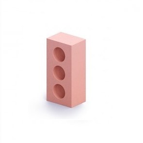 Кирпич силикатный утолщенный лицевой пустотелый (3) объемно-окрашенный  «Розовый» 1,4 НФ | 250x120x88 | M200 | Ковров
