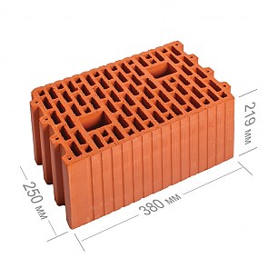 Керамический блок 25 с пазогребневым соединением | 250x380x219 | МАГМА