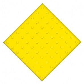 Плитка ПВХ, конусы линейные, 300х300х4, желтый