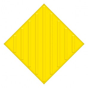 Плитка ПВХ, диагональ, 500х500х4, желтый